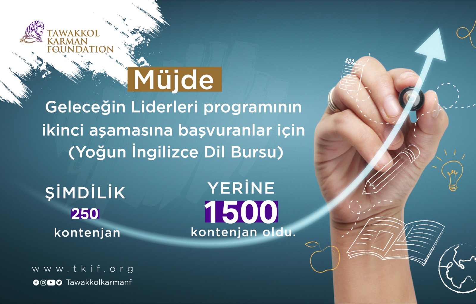 Yoğun İngilizce dil sertifikası için burs