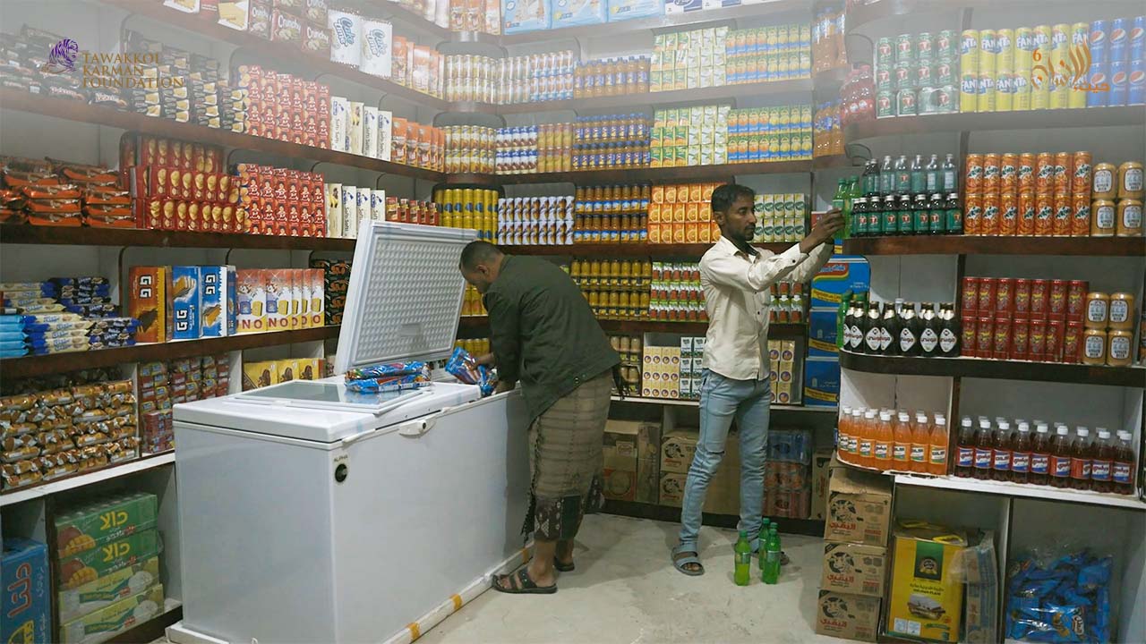 TKF funds store for displaced woman in Marib after years of hardship