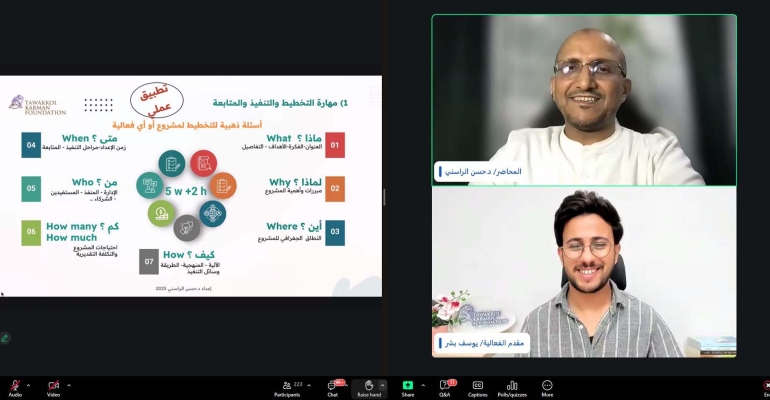 Tawakkol Karman Foundation launches fourth edition of youth training for the job market